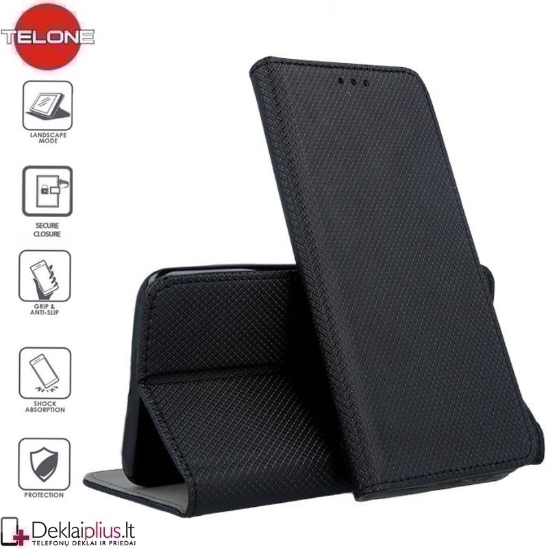 Telone smart magnet serijos atverčiamas dėklas - juodas (Huawei P Smart (2020) Telone smart magnet serijos atverčiamas dėklas - juodas (Huawei P Smart (2020)